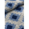 Tapis Vivabita plat bleu en coton scandinave Ontario