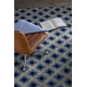 Tapis Vivabita plat bleu en coton scandinave Ontario