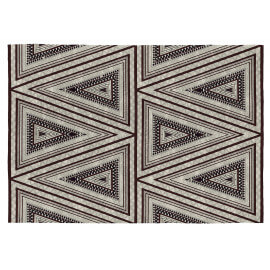 Tapis géométrique design plat Vivabita noir et gris Orvar