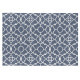 Tapis bleu de salon plat design en coton Nicosia