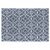 Tapis bleu de salon plat design en coton Nicosia