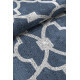 Tapis bleu de salon plat design en coton Nicosia