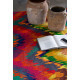 Tapis multicolore design pour salon plat Otori