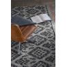 Tapis moderne pour salon bleu plat Rania