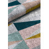 Tapis scandinave en coton plat multicolore Sansa