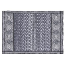 Tapis bleu design géométrique plat Steinar