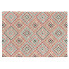 Tapis multicolore scandinave géométrique plat Viena