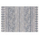 Tapis gris ethnique rectangle plat Volga