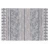 Tapis gris ethnique rectangle plat Volga