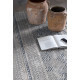 Tapis gris ethnique rectangle plat Volga