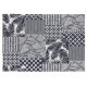 Tapis gris ethnique plat rectangle coton Yamena