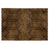 Tapis scandinave plat ethnique marron Yara