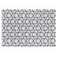 Tapis scandinave noir en coton plat Laisa