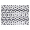 Tapis scandinave noir en coton plat Laisa