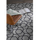 Tapis scandinave noir en coton plat Laisa