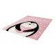 Tapis de chambre enfant rose effet 3D Ava