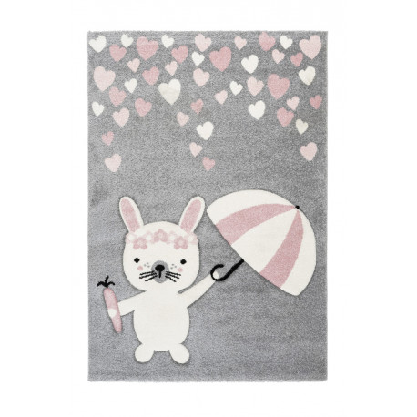 Tapis gris pour enfant rectangle Wild