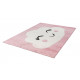 Tapis de chambre pour fille rose Noa