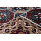 Tapis style oriental rouge avec franges Nain