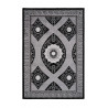 Tapis brillant à courtes mèches baroque noir Kiman