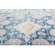 Tapis vintage bleu à courtes mèches tissé Osly