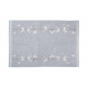 Tapis floral lavable en machine à courtes mèches gris Cotton Bolls Lorena Canals