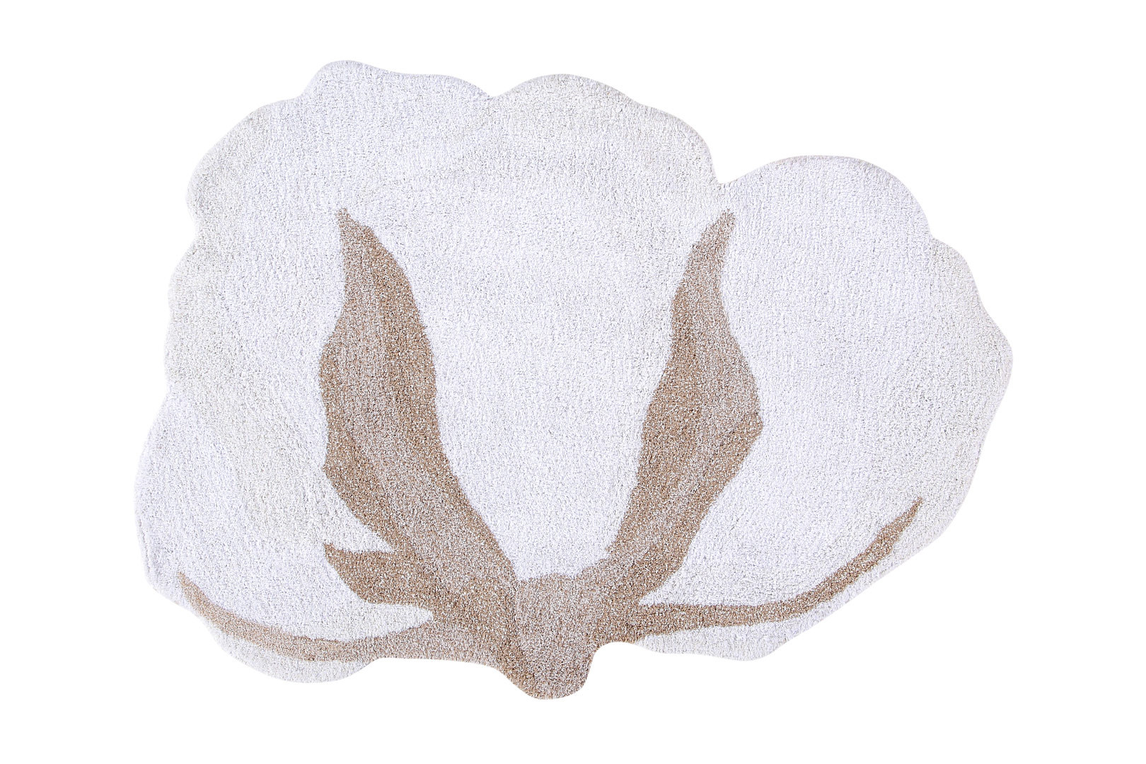 Tapis lavable en machine floral ivoire Cotton Flower Lorena Canals