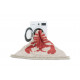 Tapis avec franges beige design Lobster Lorena Canals