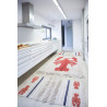 Tapis avec franges beige design Lobster Lorena Canals