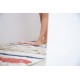 Tapis lavable en machine beige avec franges Mini Lobster XS Lorena Canals