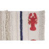 Tapis lavable en machine beige avec franges Mini Lobster L Lorena Canals