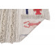Tapis lavable en machine beige avec franges Mini Lobster L Lorena Canals