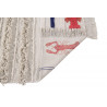 Tapis lavable en machine beige avec franges Mini Lobster L Lorena Canals