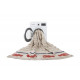 Tapis lavable en machine beige avec franges Mini Lobster L Lorena Canals