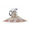 Tapis lavable en machine beige avec franges Mini Lobster L Lorena Canals
