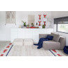 Tapis lavable en machine beige avec franges Mini Lobster L Lorena Canals