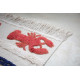 Tapis lavable en machine beige avec franges Mini Lobster L Lorena Canals