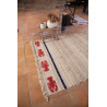Tapis lavable en machine beige avec franges Mini Lobster L Lorena Canals