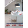 Tapis lavable en machine beige avec franges Mini Lobster L Lorena Canals
