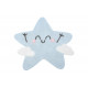 Tapis enfant en forme d'étoile bleu Happy Star Lorena Canals