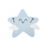 Tapis enfant en forme d'étoile bleu Happy Star Lorena Canals