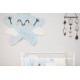 Tapis enfant en forme d'étoile bleu Happy Star Lorena Canals