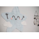 Tapis enfant en forme d'étoile bleu Happy Star Lorena Canals