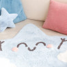 Tapis enfant en forme d'étoile bleu Happy Star Lorena Canals