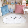 Tapis enfant en forme de nuage gris Happy Cloud Lorena Canals