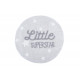 Tapis rond enfant lavable en machine gris Little Superstar Lorena Canals