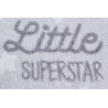 Tapis rond enfant lavable en machine gris Little Superstar Lorena Canals
