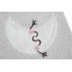 Tapis lavable en machine enfant gris Happy Moon Lorena Canals