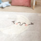 Tapis lavable en machine enfant gris Happy Moon Lorena Canals