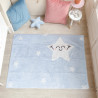 Tapis lavable en machine enfant gris Happy Star Lorena Canals